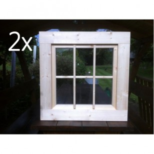 Holzfenster Kippfenster 72 x 72 cm - Doppelpack